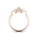 Diamond Ring EZ PN-21001R_FRONT ROSE GOLD